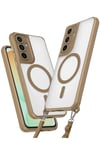 Mey İthalat®  Samsung Galaxy S24 FE Kılıf Enka Magsafe Silikon Kılıf - Desert