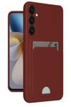 Mey İthalat®  Samsung Galaxy S24 FE Kılıf Kelvin Kartvizitli Silikon - Bordo
