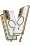 Mey İthalat®  Samsung Galaxy S24 FE Kılıf Enka Magsafe Silikon Kılıf - Desert