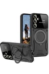 Mey İthalat®  Samsung Galaxy S24 FE Kılıf Joy Lens Standlı Kapak - Siyah