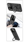 Mey İthalat®  Samsung Galaxy S24 FE Kılıf Joy Lens Standlı Kapak - Koyu Yeşil