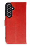 Mey İthalat®  Samsung Galaxy S24 FE Kılıf Trend S Plus Kapaklı Kılıf - Kırmızı