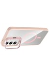 Mey İthalat®  Samsung Galaxy S24 FE Remim Lensli Magsafe Standlı Kapak - Pembe