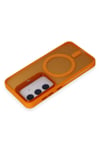 Mey İthalat®  Samsung Galaxy S24 Flet Lens Magsafe Kapak - Turuncu