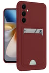 Mey İthalat®  Samsung Galaxy S24 Plus Kelvin Kartvizitli Silikon - Bordo