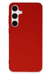 Mey İthalat®  Samsung Galaxy S24 Plus Kılıf First Silikon - Kırmızı