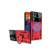 Mey İthalat®  Samsung Galaxy S24 Ultra Kılıf Joy Lens Standlı Kapak - Kırmızı