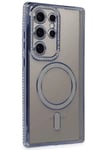 Mey İthalat®  Samsung Galaxy S24 Ultra Kılıf Joke Simli Magneticsafe Kılıf - Mavi