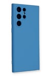 Mey İthalat®  Samsung Galaxy S24 Ultra Kılıf Nano içi Kadife Silikon - Mavi
