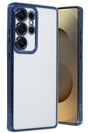 Mey İthalat®  Samsung Galaxy S24 Ultra Kılıf  Lensli Silikon - Lacivert