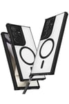 Mey İthalat®  Samsung Galaxy S24 Ultra Kılıf Enka Magsafe Silikon Kılıf - Siyah