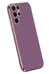 Mey İthalat®  Samsung Galaxy S24 Ultra Kılıf Volet Silikon - Mor