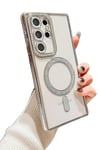 Mey İthalat®  Samsung Galaxy S24 Ultra Kılıf Joke Simli Magneticsafe Kılıf - Mavi