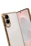 Mey İthalat®  Samsung Galaxy S25 Edge  Lensli Silikon - Gold