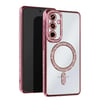 Mey İthalat®  Samsung Galaxy S25 Edge Joke Simli Magneticsafe Kılıf - Pembe