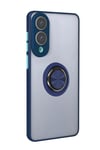 Mey İthalat®  Samsung Galaxy S25 Edge Kılıf Montreal Yüzüklü Silikon Kapak - Lacivert