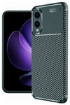 Mey İthalat®  Samsung Galaxy S25 Edge Kılıf Auto Focus Karbon Kapak - Koyu Yeşil