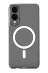 Mey İthalat®  Samsung Galaxy S25 Edge Kılıf Magneticsafe Şeffaf Silikon - Şeffaf