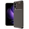 Mey İthalat®  Samsung Galaxy S25 Edge Kılıf Auto Focus Karbon Kapak - Kahverengi