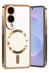 Mey İthalat®  Samsung Galaxy S25 Edge Kross Magneticsafe Kapak - Çöl Titanyum