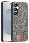 Mey İthalat®  Samsung Galaxy S25 Plus Bright Simli Kapak - Gümüş
