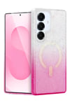 Mey İthalat®  Samsung Galaxy S25 Pummel Shiny Magsafe Kapak - Pembe