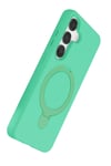 Mey İthalat®  Samsung Galaxy S25 Regal Magsafe Standlı Kapak - Yeşil