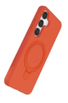 Mey İthalat®  Samsung Galaxy S25 Regal Magsafe Standlı Kapak - Turuncu