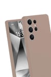 Mey İthalat®  Samsung Galaxy S25 Ultra Kılıf Nano içi Kadife Silikon - Pudra