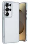 Mey İthalat®  Samsung Galaxy S25 Ultra Kılıf  Lensli Silikon - Gümüş