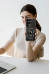 Mey İthalat®  Samsung Galaxy S25 Ultra Kılıf Pars Lens Yüzüklü Silikon - Yeşil