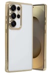 Mey İthalat®  Samsung Galaxy S25 Ultra Kılıf  Lensli Silikon - Gold