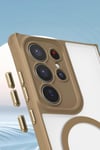 Mey İthalat®  Samsung Galaxy S25 Ultra Kılıf Enka Magsafe Silikon Kılıf - Şeffaf