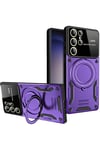 Mey İthalat®  Samsung Galaxy S25 Ultra Kılıf Joy Lens Standlı Kapak - Mor