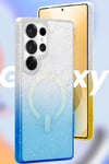 Mey İthalat®  Samsung Galaxy S25 Ultra Pummel Shiny Magsafe Kapak - Gold