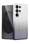 Mey İthalat®  Samsung Galaxy S25 Ultra Pummel Shiny Magsafe Kapak - Siyah