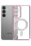 Mey İthalat®  Samsung Galaxy S26 Plus Joke Simli Magneticsafe Kılıf - Pembe