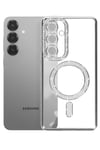 Mey İthalat®  Samsung Galaxy S26 Plus Joke Simli Magneticsafe Kılıf - Gümüş