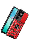 Mey İthalat®  Samsung Galaxy S26 Ultra Pars Lens Yüzüklü Silikon - Kırmızı