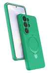 Mey İthalat®  Samsung Galaxy S26 Ultra Regal Magsafe Standlı Kapak - Yeşil