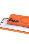 Mey İthalat®  Samsung Galaxy S26 Ultra Regal Magsafe Standlı Kapak - Turuncu