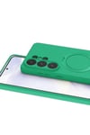 Mey İthalat®  Samsung Galaxy S26 Ultra Regal Magsafe Standlı Kapak - Yeşil
