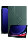 Mey İthalat®  Samsung Galaxy X730 Tab S11 Kalemlikli Mars Tablet Kılıfı - Koyu Yeşil
