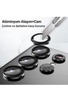 Mey İthalat®  Samsung Galaxy Z Flip 5 Valdez Metal Kamera Lens - Siyah