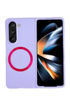 Mey İthalat®  Samsung Galaxy Z Fold 5 Kılıf Mata Fold Kapak - Lila