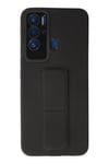 Mey İthalat®  Tecno Pova Neo Kılıf Mega Standlı Silikon - Siyah