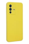 Mey İthalat®  Vivo V23 5G Kılıf Nano içi Kadife Silikon - Sarı