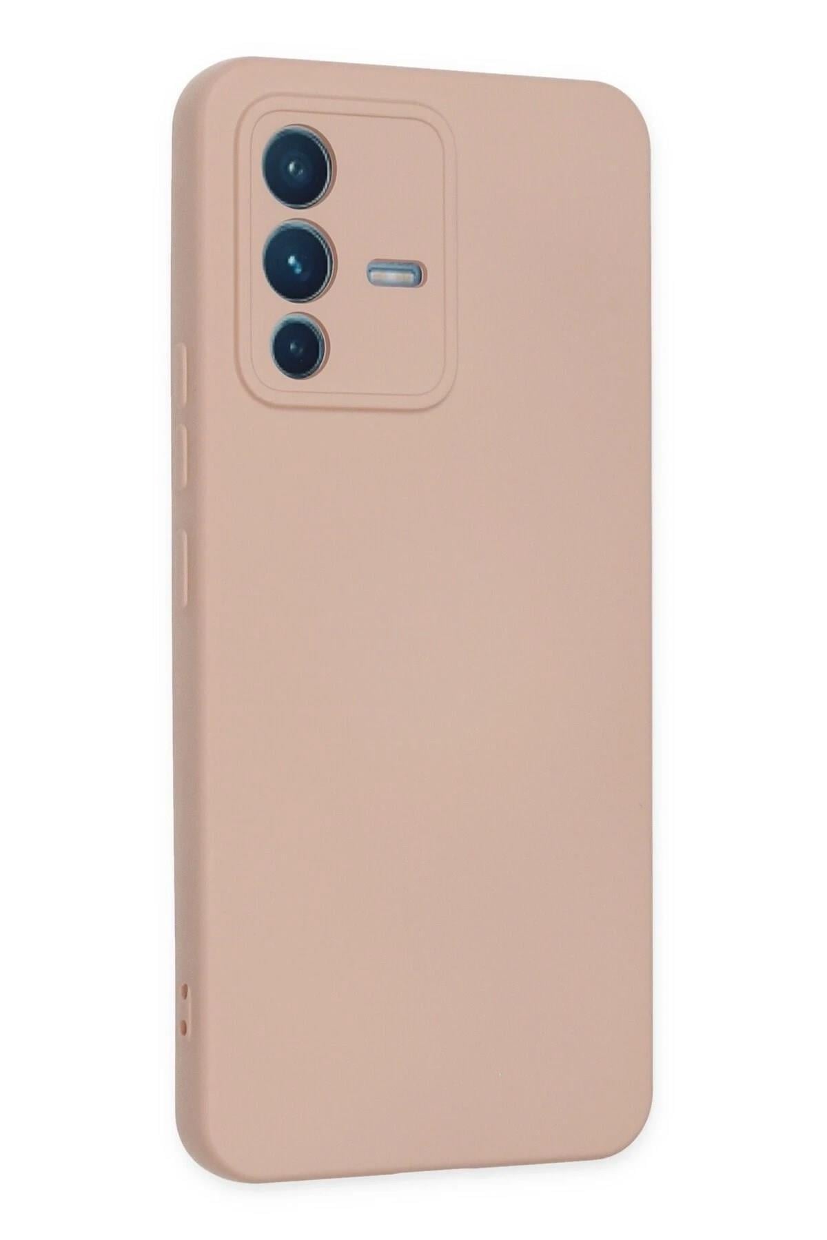 Mey İthalat®  Vivo V23 5G Kılıf Nano içi Kadife Silikon - Pudra