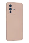 Mey İthalat®  Vivo V23 5G Kılıf Nano içi Kadife Silikon - Pudra