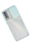 Mey İthalat®  Vivo Y11S Kılıf Palm Buzlu Kamera Sürgülü Silikon - Turkuaz